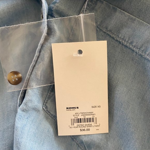 SO Button Down Denim Top - Picture 5 of 9